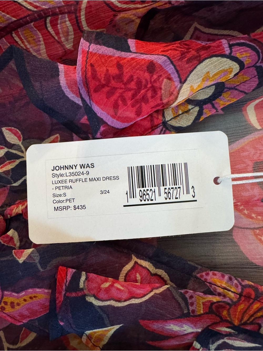 JADE Johnny was LUXEE RUFFLE MAXI DRESS.  NWT - Picture 9 of 11